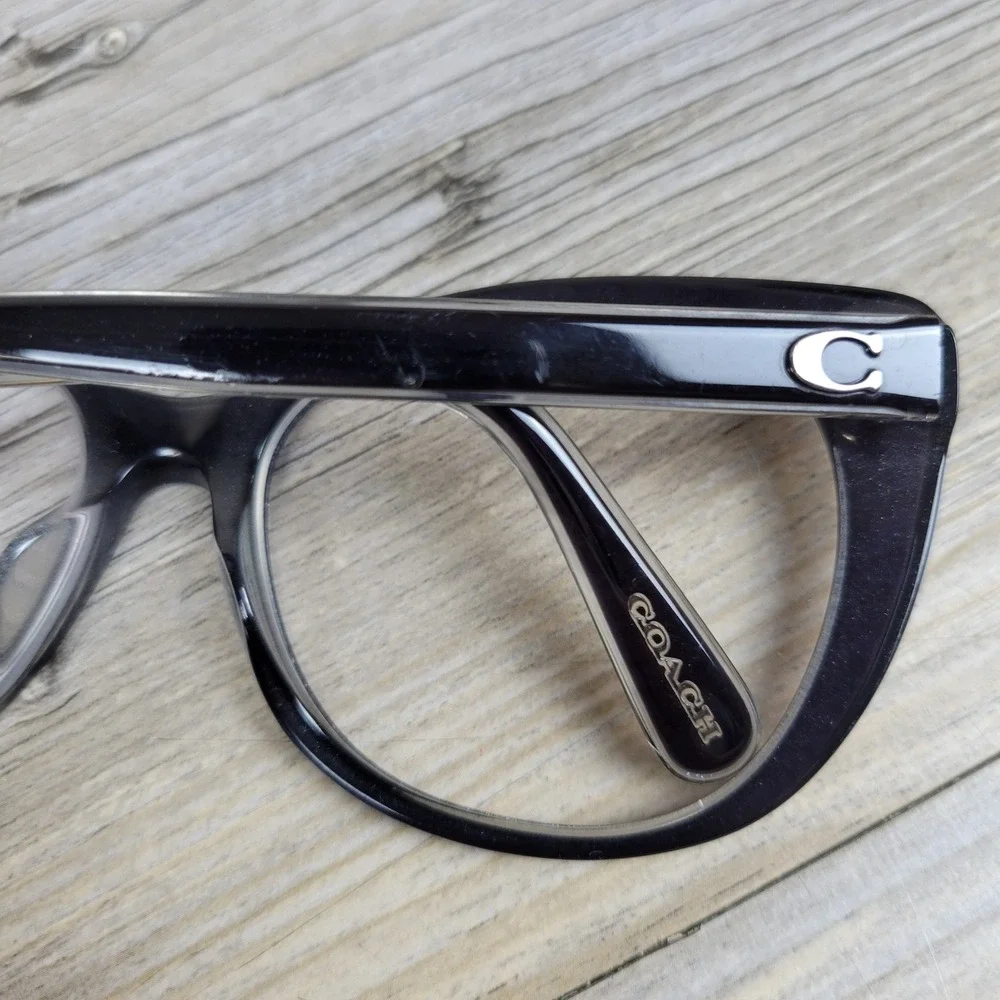 Coach Sunglasses HC8365U 57458G Black Transparent Grey Frames Only 55-18-140